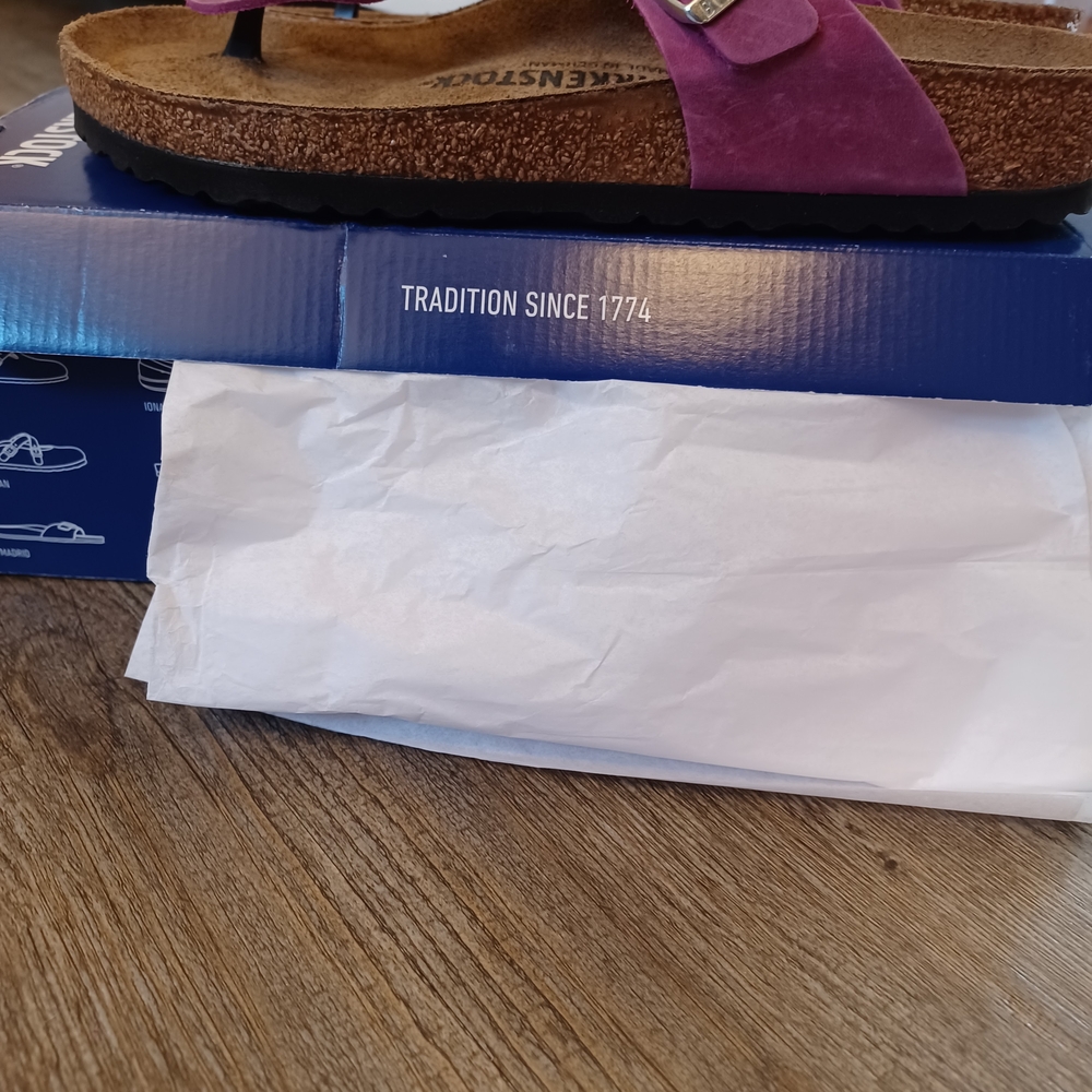 NWT Birkenstock Festival Fuchsia Gizeh Braided Sandals Size 9 - Picture 5 of 7